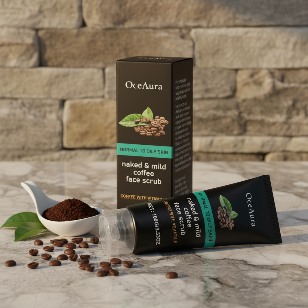 OceAura Coffee Exfoliating Facial Cleanser – Deep Clean & Brighten - VelisseCosmetics